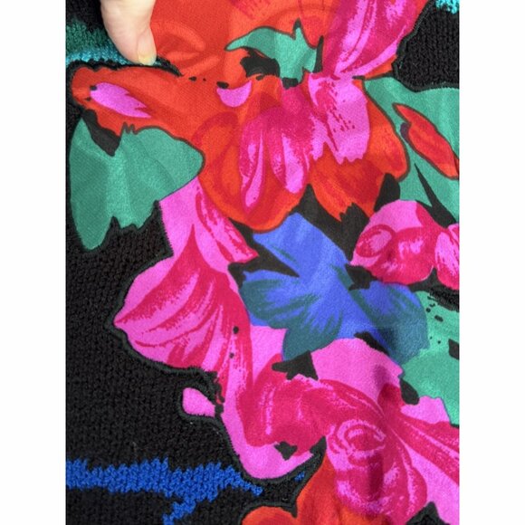 Vtg Anne Crimmins Umi Collections Cardigan Sz Small Floral 80s Retro Art To Wear - Picture 5 of 9